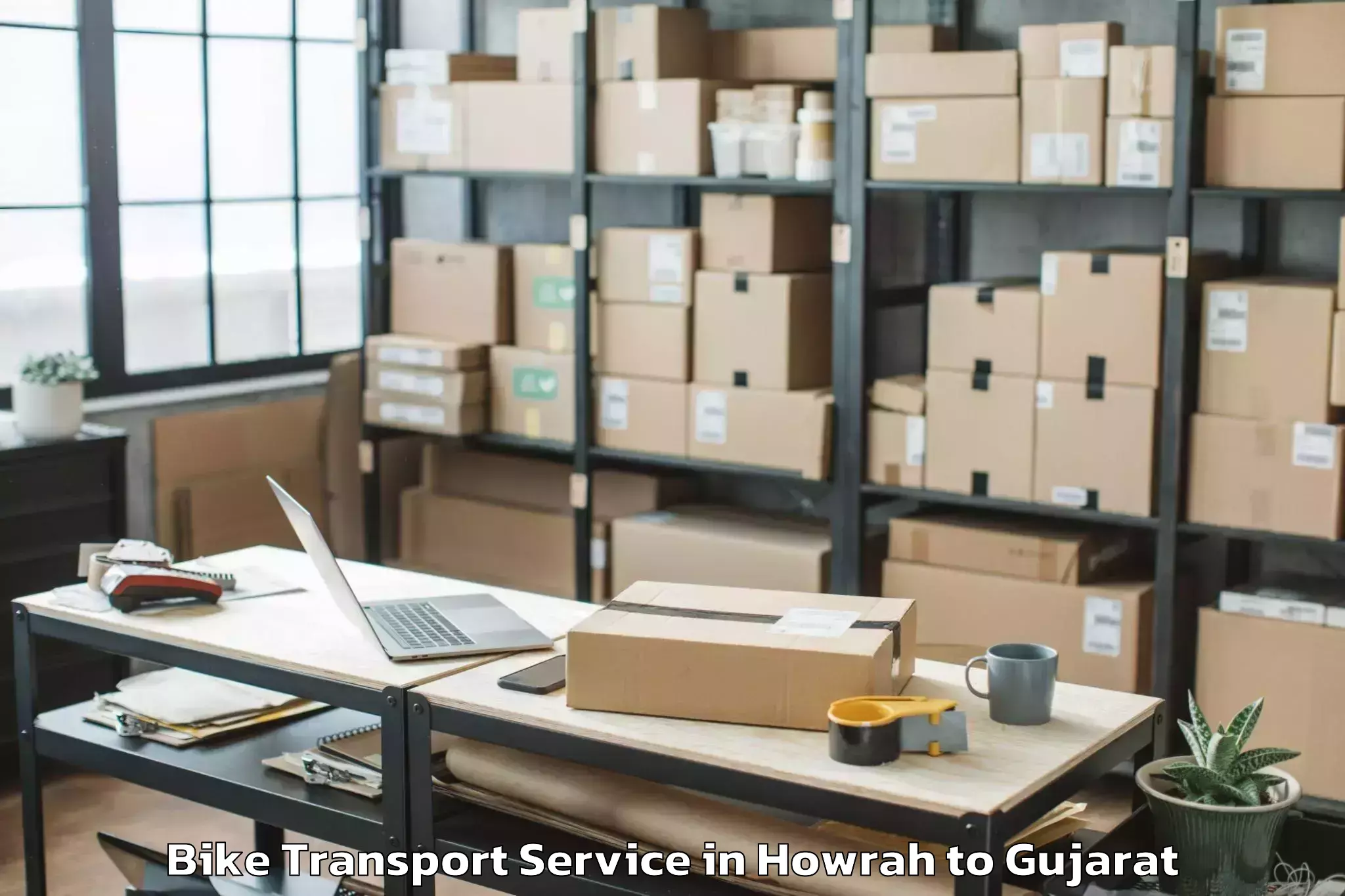 Trusted Howrah to Junagadh Bike Transport